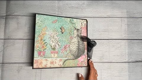 Stamperia Orchids and Cats mini album
