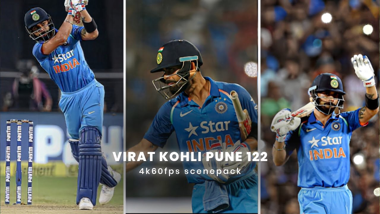 Virat Kohli 4K Scenepack 🐐|| Pune 2017 || Topaz + AE CC Applied || Free Clips