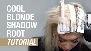 Cool Blonde Hair with Shadow Root Tutorial | Platinum Hair Color Transformation | Kenra Color