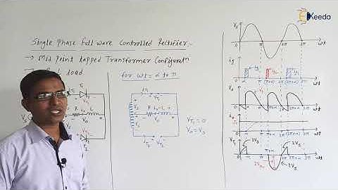 Single Phase Full Wave Controlled Rectifier: Mid Point Tapped Transformer: RL Load Circuit Operation