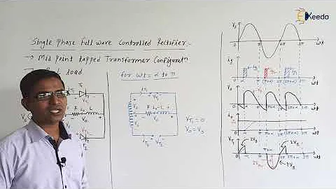 Single Phase Full Wave Controlled Rectifier: Mid Point Tapped Transformer: RL Load Circuit Operation