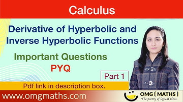 Derivative of hyperbolic and inverse hyperbolic function | Important Questions | PYQ | Bsc Sem1