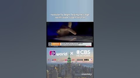 Youtube To Begin Testing New Age Verification System With AI. #TTNWorld_TTD16 #CBSNews #YouTube