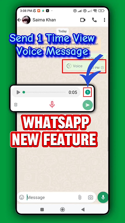 Sending View Once Voice Messages on WhatsApp | view once voice message on Whatsapp