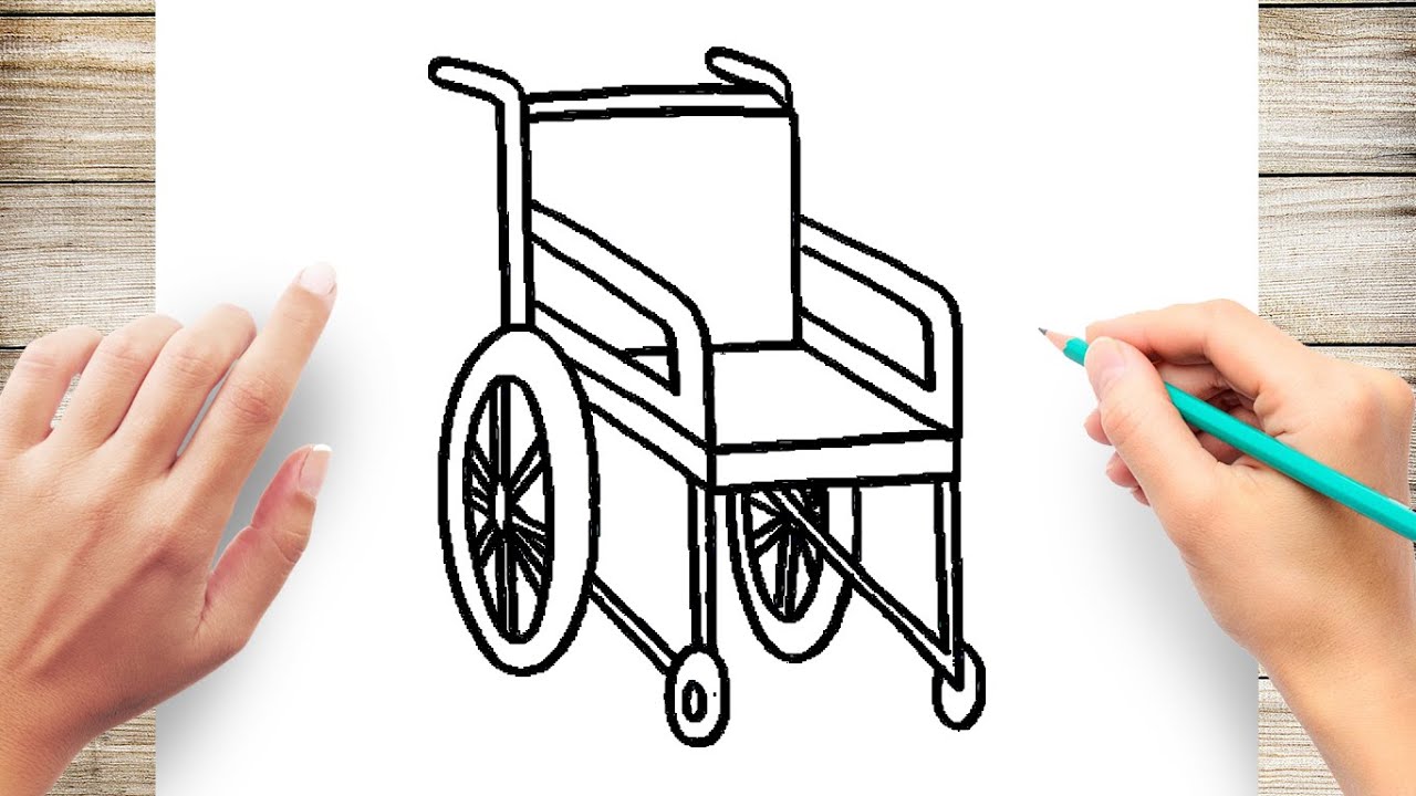 How To Draw Wheelchair Step by Step - YouTube