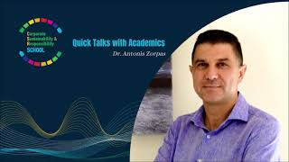 Csr-School 2021 Quick Talks With Academics Dr. Zorpas