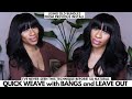 Natural QUICK WEAVE with Bang & LEAVE OUT - Save Your Bundles ft. GLEEmade Body Wave