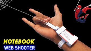 how to make Spiderman web shooter from notebook paper , Marvel toy making , webshooter making