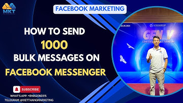 Facebook Marketing | How To Send Bulk Messages On Facebook Messenger - Fastest 2024