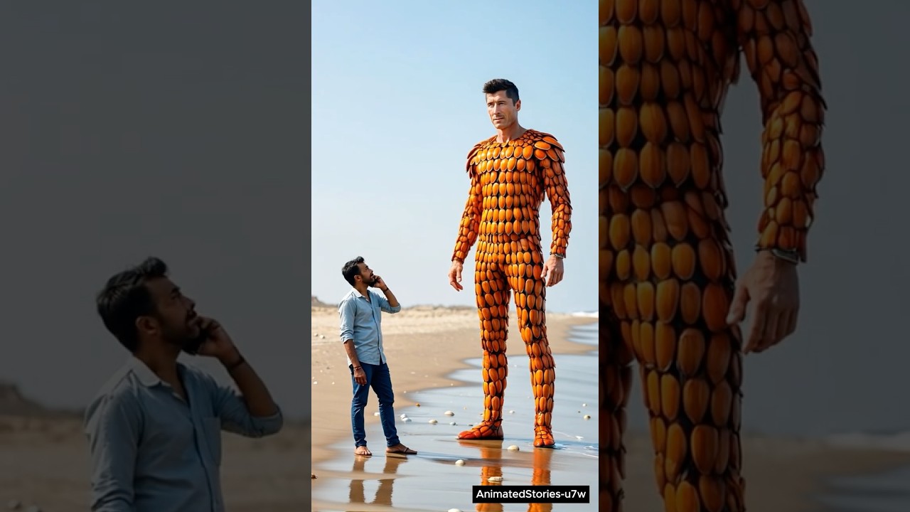 Lewandowski covered in millions of orange beetles saved by farmer 