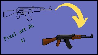 How to make a pixel Art gun  - AK 47 | Tutorial Part 1