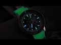 Watch U Strappin&#39;?! Ep. 374 - Zodiac Super Sea Wolf Super Chroma Skeleton 6-15 on lumed ribbed strap