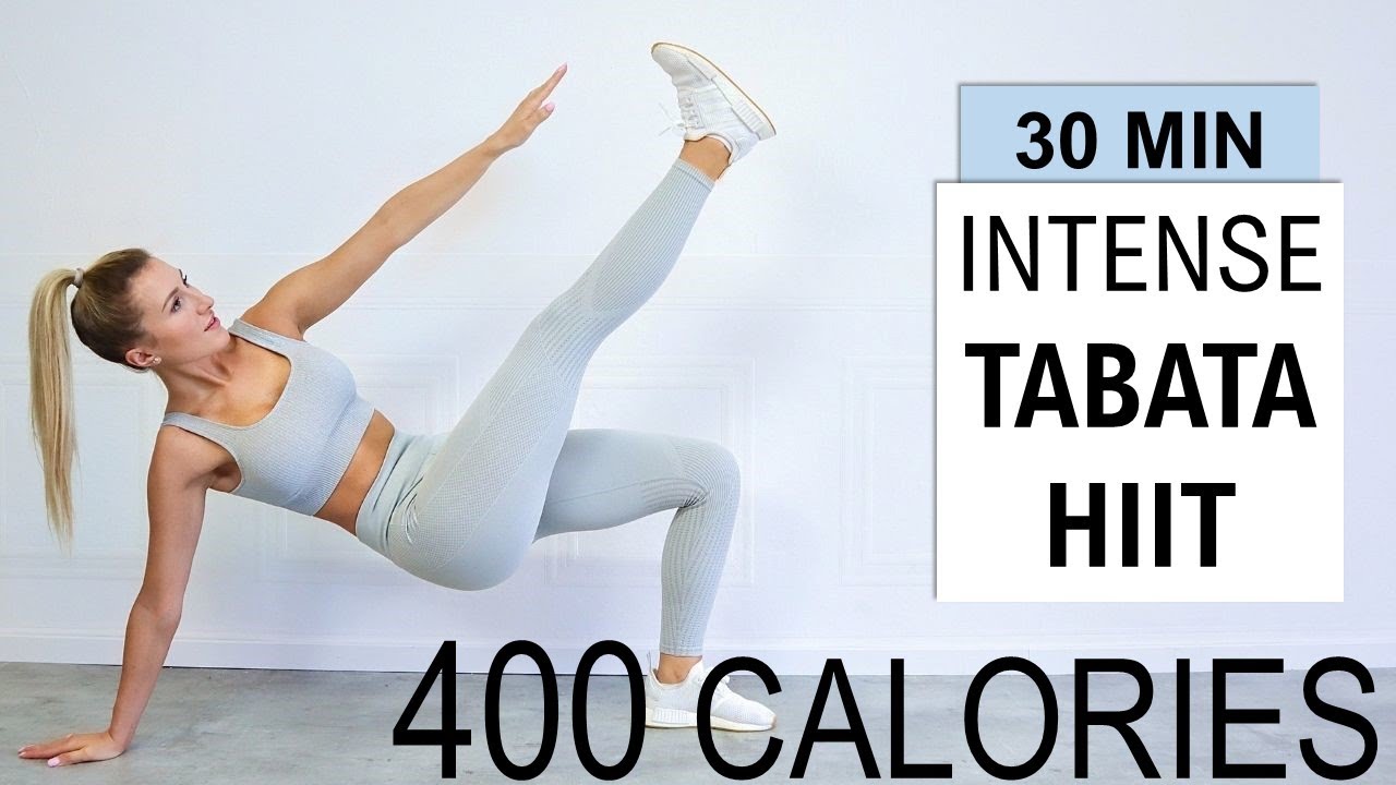 30 Min Intense Fat Burning Tabata HIIT Workout | 400 Calories | At Home ...