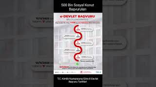 500 Bin Sosyal Konut Projesi T.c. Kimlik Numarasına Göre E-Devlet Başvuru Tarihleri