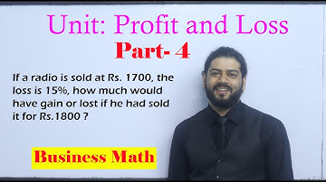 Profit and Loss  Part 4 NEB Business Mathematics Exam Question Solution Class 12