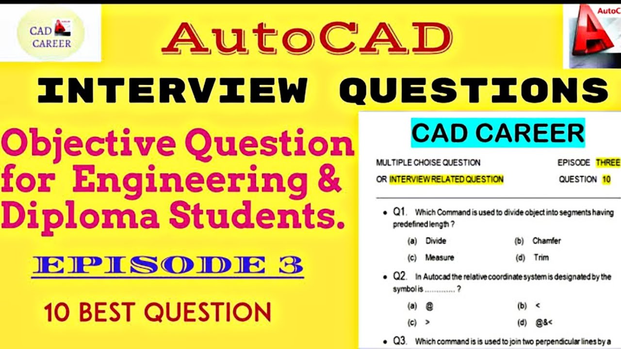 AutoCAD interview questions and answers Engineering and Diploma YouTube