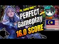 Luna perfect gameplay  ps lucky only  team malaysia  honor of kings global