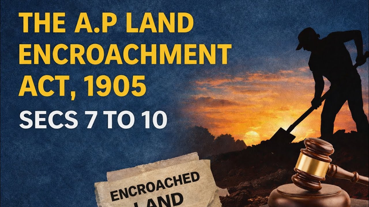 The A.P Land Encroachment Act, Secs 7 to 10 