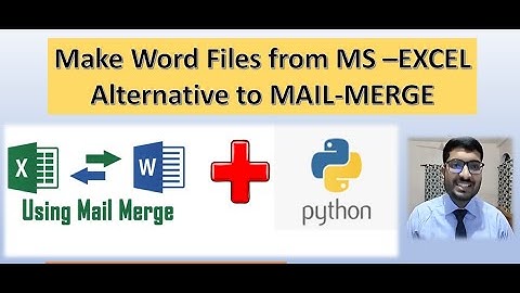 Filing Excel Data in Word Template | Alternative to Mail Merge in Python | WORD & EXCEL with Python