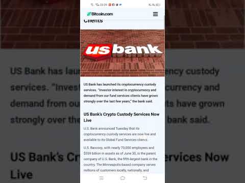 US Bank Launches Cryptocurrency Custody Services Amid Strong Demand From Institutional Clients#crpto