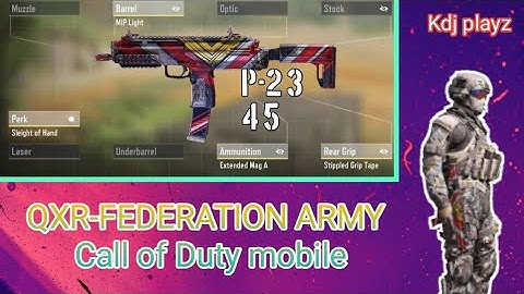 QXR-FEDERATION ARMY WEAPON GAMEPLAY CODM P5 🖤🖤🖤 🎮🎮🎮