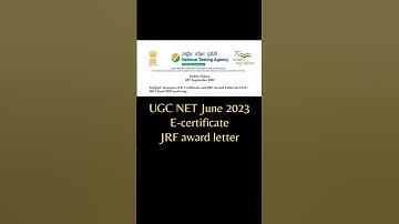 UGC NET e-certificate Award letter | June 2023 #shorts #short #shortvideo #ugcnet #ugc #study