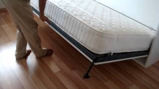 WALL BED. Concept & Design-SINGAPORE, HWB ,Hidden Bed - Super Single HWB-H1080Ts- Full white