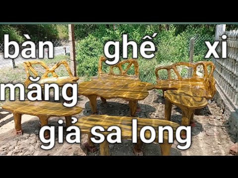 Video làm bàn xi măng giả ghế salong - youtube