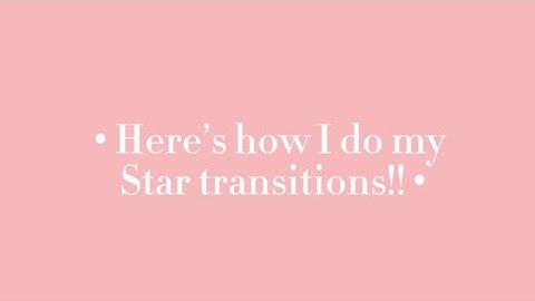 Star transition tutorial on CapCut!