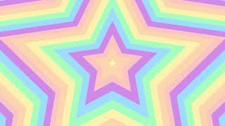 Pastel Rainbow Star Tunnel Background Screensaver HD 4K