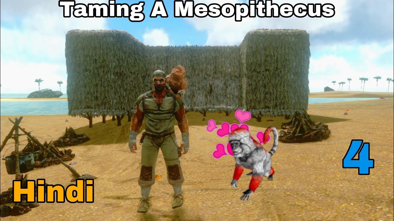 Tame A Mesopithecus In Ark Survival Evolved Gameplay In Hindi Part 4 ...