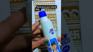 Mehendi Design Secure Trick 🤎 Fevicol &amp; Brush Hack | Easy Henna Tips #shorts #mehndi #henna  #viral