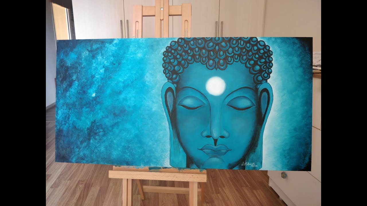 Turquoise Buddha v0.2 Acrylic Painting