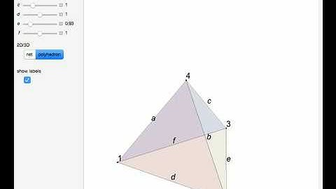 A Tetrahedron with Edges of Given Length