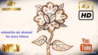 Rose drawing flower drawing amazing shortvideo trending viralthisvideo