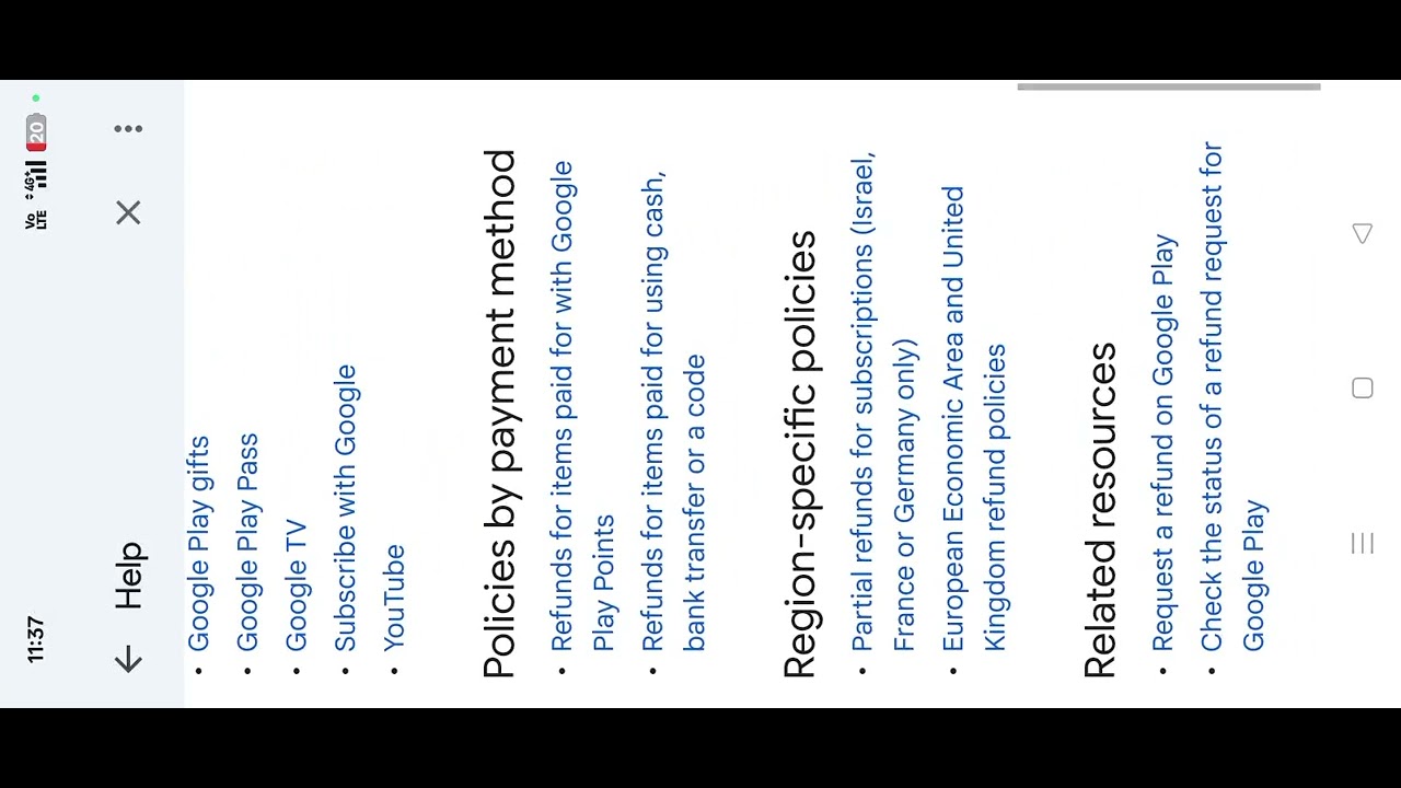 Refund return on gogle play and member ship Free