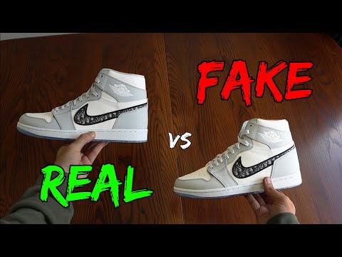 Legit Check By Ch  In the real vs fake Dior Air Jordan 1 image above we  have once again drawn a green line for the legit shoes and a red line