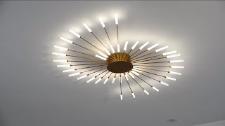 Celebrity Modern Style Ceiling Light - Aeyee Contemporary Flush Mount Light Fixture, 4500K LED Chandelier Net Worth