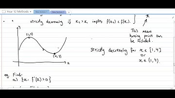 Strictly Increasing and Decreasing Functions Corrected