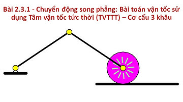 [CƠ LÝ THUYẾT ĐỘNG LỰC HỌC]BÀI TẬP 2.3.1: CĐ song phẳng - Tâm vận tốc tức thời - Cơ cấu 3 khâu