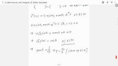 13.2 Derivatives and Integrals of Vector Functions