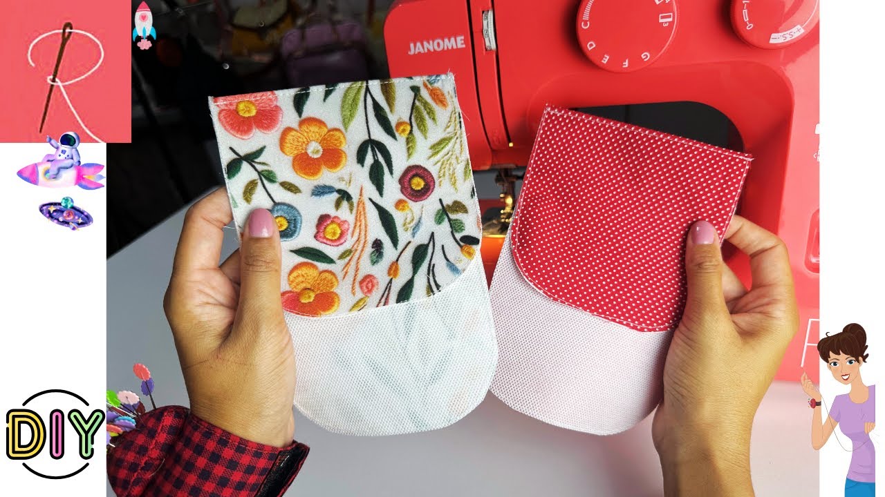 COM APENAS 2 TECIDOS FIZ UMA LINDA CARTEIRA 🌟 COSTURA CRIATIVA 🌟 CANAL DA ROSA