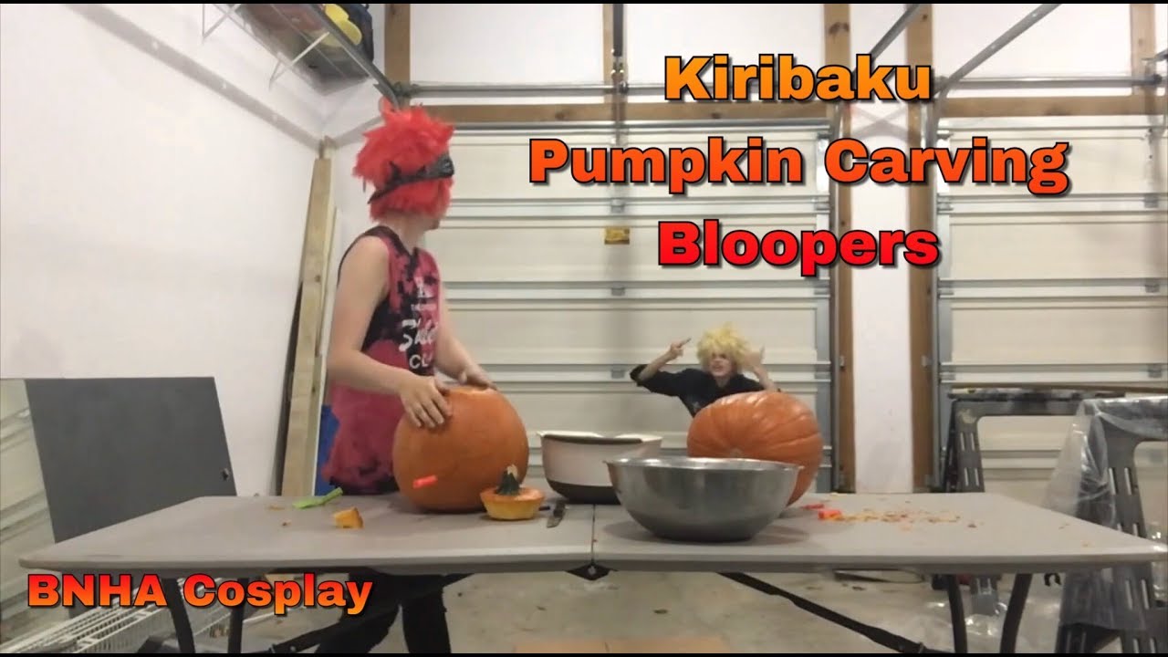 Kiribaku pumpkin carving bloopers