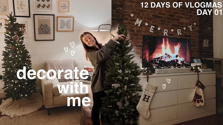 DECORATE MY APARTMENT FOR CHRISTMAS WITH ME | 12 DAYS OF VLOGMAS 01