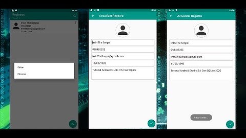 Android studio 3.6 Proyecto con SQLite - Alctualizar Registros Parte3 Desde Cero