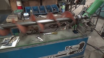 Balancing 13 inch auger flighting