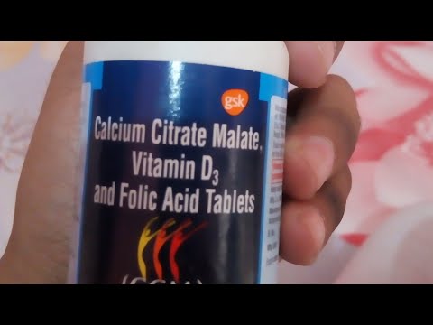 Calcium Citrate Malate Vitamin D3 And Folic Acid Tables