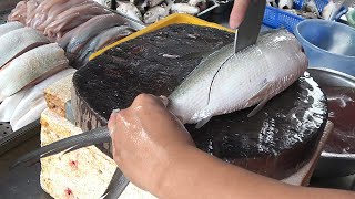Amazing Super Fast Precise Fish Cutting Skills -Taiwan Seafood Milkfish