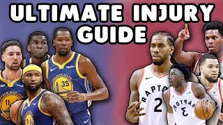 Doctor's ULTIMATE NBA Finals Injury Guide | Kevin Durant, Kawhi Leonard, Klay Thompson, \& more!
