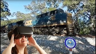 360° Virtual Reality Railfanning! (360° Video)